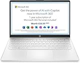 HP Laptop 14-eg0001na 4G LTE with 20GB of EE data, 14 inch, Snapdragon 7c, 4GB RAM, 128GB eMMC, Windows 11 - Silver