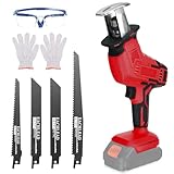 Cordless Reciprocating Saw Tool for Milwaukee M18 18V Battery, ConBlom Brushless Power Recipro Saw 0-3500 RPM, 4 Saw Blades for Metal, Wood, PVC Cutting (No Battery)