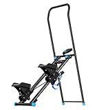 MERACH Stair Stepper for Home Gym Exercise, Compact Foldable Stair Master for Daily Cardio Workout, Stair Climber with 2 Level Resistance, Adjustable Pedals (Black)