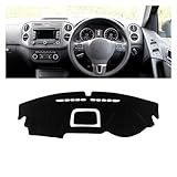 Dash Mat Dashboard Cover For VW For Tiguan For 5N 2007 2008 2009 2010 2011 2012 2013 2014 2015 2016 Car Dashboard Cover Avoid Light Mat Carpet Sunshade Dashmat(A Black Side RHD)