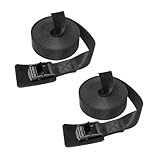 JNNJ 2 Pieces Car Roof Rack Lashing Straps, Car Trailer Tie down Straps Lashing Strap, Car Tensioning Straps Luggage Cargo Kayak Surfboard Tie Belt, for Bicycle, Motorcycle, Luggage Packs, Camping