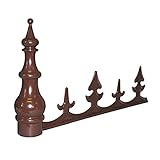 Brown Sunwood Ridge Finial and Cresting Combined SRCF Durable Powder-Coated Die Cast Aluminium Section