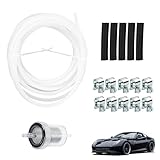 17PCS Fuel Pipe Line Hose Clip Kit Rubber Car Air Parking Heater Tube Durable for Diesel Heater Fuel Line Kit with Tube Replacement Hose Clip Fuel Pipe Line for Webasto Eberspacher