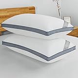 BedStory Bed Pillows 2 Pack, Luxury Pillows for Sleeping Premium Hotel Quality Pillows with Breathable Cover Bounce Back Pillow for Back/Stomach/Side Sleepers Washable, Dark Gray (42×70 CM)