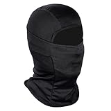 Achiou Balaclava Face Mask, Ski Mask UV Protector Lightweight for Motorcycle Cycling Running Black