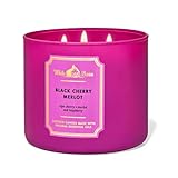 Black Cherry Merlot Scented 3-Wick Candle, 14.5 oz - Long-Lasting, Rich Fruity Fragrance, Premium Soy Wax Blend, Perfect for Home & Gift