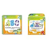 LeapFrog 460603 Alphabet Adventures Activity Book 3D, Multicoloured & 460503 Shapes and Colours Activity Book 3D, Multicoloured, 80 x 20 x 84 millimeters