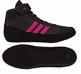 adidas Mens HVC, Black/Charcoal/Hot Pink, 9