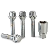 Extended 50mm Chrome Locking Bolts for Citroen DS3 with Aftermarket Alloy Wheels PN.SFP-B2250281