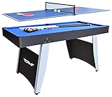 ALPIKA 5FT 2 in 1 Combo Games Table Set- Billiard Table Pool Table Snooker Table + Table Tennis Table With All Accessories, Blue