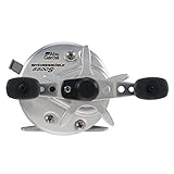 Abu Garcia Ambassadeur S Conventional Reel, Size 6500 (1292736), 1 Stainless Steel Ball Bearings + 1 Roller Bearing, Synthetic Star Drag, Max of 11lb | 4.9kg,Black