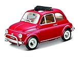 Bburago 1968 FIAT 500L Classic Car – 1:24 Scale – Incredibly Detailed Die-Cast Replica Collectible Model Vehicle, Bright Blue