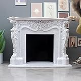 Gxsterd Dollhouse Fireplace 1/12 Miniature Fireplace Victorian Style Vintage Dollhouse Furniture Accessories