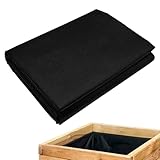 OVBOVA Fabric Liner For Large Veg Trough, Outdoor Raised Bed Planter Liner, Non Woven Vegetable Trugs Herb Planter Liner Heavy Duty Plant Grow Bags, Medium: 1.62mx2.1m/63.77Inchx82.67Inch - Black