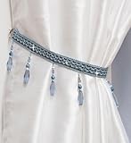 John Aird PAIR (x2) Crystal Beaded Curtain Tie Back (Blue)