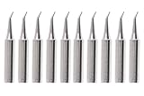 Saipor 10pcs Soldering Iron Tips, 900M-T Solder Welding Replacement Tip Kit for Hakko, Radio Shack, TENMA, ATTEN, Quick, Aoyue, Yihua Soldering Station (900M-T-IS)