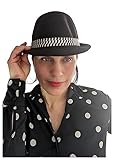 Krung Thai Ska Hat/Pork Pie/Small/S / 54cm / Black/Hat / 2 Tone/Rude boy