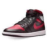 Air Jordan 1 Mid Men's Shoes (DQ8426-067, Black/Summit White/Varsity Red), Black/Summit White/Varsity Red, 9 UK