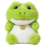 DtgEcd Palm Pals Frog Teddy, Frog Plush Toy for Kids, Soft Green frog Plushie, Cuddly Toy for Birthdays and Gifts, 18 cm