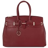 Tuscany Leather TLBag Leather handbag with golden hardware