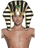 Smiffys Pharaoh Headpiece, Black & Gold , Legends & Myths Fancy Dress, Historical Dress Up Hats Halloween