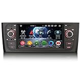 Erisin Android 14 8-Core 4GB RAM+64GB ROM Car Stereo GPS SatNav Radio for Fiat Grande Punto Linea 6.1" IPS Screen Wireless CarPlay Android Auto DSP DAB+ Bluetooth 5.0 WiFi 4G DSP OBD2 Canbus USB Audio