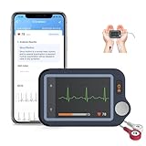 CheckMe Plus ECG Monitor with Real-Time Display for Home Use, AI ECG Analysis, 30s 60s 5min ECG Machine Supports Dual Users, Mobile Hearth Monitor, Unlimited Storage on Phone & PC
