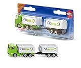 siku 1690, Lorry with Tanker Body and Trailer, Metal,Plastic, 1:87, Green,White, With tandem axle, Can be combined with siku models of the same scale