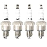 AHL 4 Pack Copper with Nickel Spark Plug 14mm x 12.7mm x 20.8mm for AH 100 Adresse CE12A (1 Cyl) 1995-1996/YAMAHA Beluga 50 (1 Cyl) 1991-1992/Suzuki GT 500 1976-1979