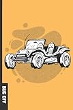 BUG OFF: School Subject Notebook, 6x9 120 page lined paperback notebook. - Beach Buggy - Baja Bug - Sand Rail