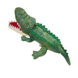 Plush Dinosaur Hand Puppets Ventriloquist Finger Puppets Parent-child Interactive Toys Open Mouth Talking Tyrannosaurus Toys Animal Figures Gift for Kids Boys Girls (Crocodile)