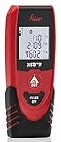 Leica DISTO D1 120ft Laser Distance Measure with Bluetooth 4.0, Black/Red