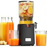 LINKChef Cold Press Juicer Machines, 130mm Diameter and 1.8L Capacity Juicers Whole Fruit and Vegetable, 250W Masticating Juicer Machine, Slow Juicer with Automatic Cutting and BPA Free Tritan