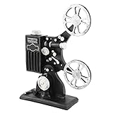 Ejoyous Vintage Resin Film Projector Model, Black, 9.25 x 5.51 Inches, Retro Desktop Decor Ornament Gift