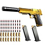 Toy gun with soft bullets,toy gun with ejectable magazine and bullets-1:1 size toy gun with magazine for safety training or play,unique gift