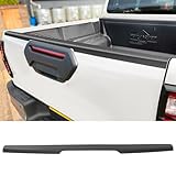 JHCHAN Tailgate Cover Protector for Toyota Hilux 2016-2025 Invincible/GR Sport/Invincible X/Icon/Active Rear Tail Gate Cover Load Bed Rail Caps Pick up ABS Texture Black