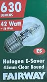 Fairway 42WGOLFE27 42w Halogen Golfball, ES, E27, Clear