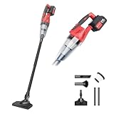 Car Hoover, 5500Pa for Hula Hoops Crisps & Dog Hair, Cordless Vacuum, 2-in-1 Upright & Handheld Vacuum Cleaner, 0.6L Dust Tank, USB-C Charges During Shifts