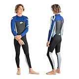 Osprey Men's Full Length 3 mm Summer Wetsuit, Adult Neoprene Surfing Diving Wetsuit, Origin, Blue, S