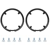 HUAYUE 2 PCS Bike Chain Guard Protector, Bicycle Sprocket Cover Chain Wheel Crankset Guard Protector 42/44T Chainring Guard Plastic Chain Wheel Protector Cover Accessories for Mountain Bike, Black