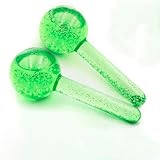 Ice Globes for Facial - Cooling Cryo Sticks, Skincare, Ice Roller for Face and Eyes & Neck, Ice Face Roller to Reduce Puffiness & Dark Circles, Tighten Skin & Enhance Circulation, Pack of 2 (Green)