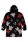 WWE Boys World Wrestling Entertainment Fully Lined Luxury Fleece Hoodie, Oversized Fleece Blanket Hoody For Kids Black
