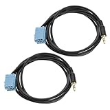 Be In Your Mind 2pcs 3.5mm Audio Cable Adapter 8 Pin AUX?IN Cable for Smartphone MP3 Player Laptop Compatible with Fiat 500 Compatible with Punto Active