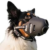 Dog Muzzle for Large Dogs, Breathable Rubber Dog Muzzle, Anti-bite, Anti-barking and Anti-disorder Feeding Muzzle Size M