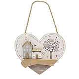 Shabby Chic Wooden Heart Shaped Family And Friends Sign | Family Friends Quotes Heart Wall Plaque | Wooden Hanging Hearts