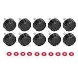 10 Pcs Reel Handle Caps & Gaskets, Practical Screw Caps Covers with Gaskets for Fishing Reel Handle