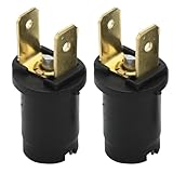 JUUDDENPARTS 2Pcs 170790 Side Lamp Light Bulb Holders Push-In Lamp Bulb Socket for 6V/12V/24V Ba9s 989/233 Bulb Replacement for Cars Motorcycles Scooters