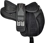 Synthetic Freemax Treeless Horse Saddle Black Size 16 Seat