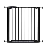 Munchkin Maxi-Secure Pressure Fit Toddler & Baby Safety Gate, for Stairs & Doorways Four point pressure fit, 76-82 cm, Black, (Measure from narrowest point (skirting to skirting)