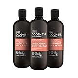 Baylis & Harding Goodness Men's Sandalwood & Vanilla Natural Shower Gel, 500 ml (Pack Of 3) - Vegan Friendly